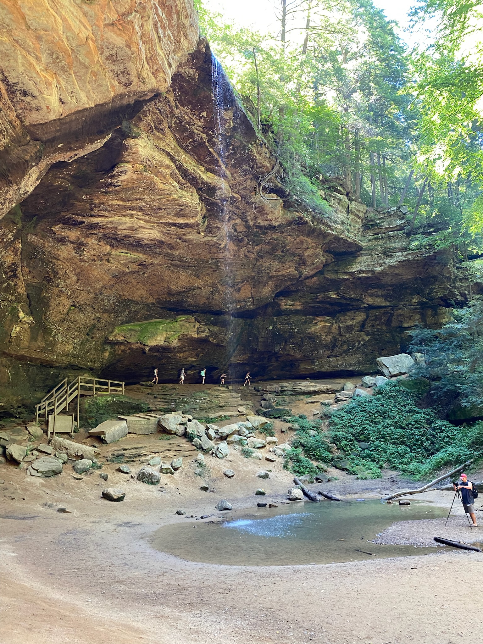 Rock wall in Hocking Hills